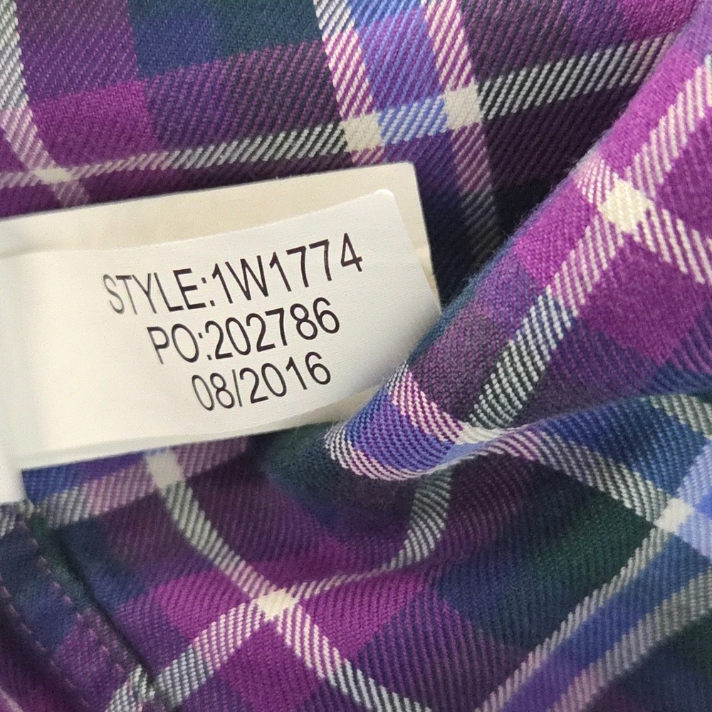 Vineyard Vines Button Down Shirt Men Small Purple Green Plaid Long Sleeve Murray - Picture 10 of 11